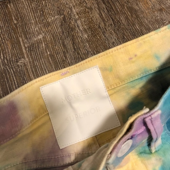 NWT Mother Superior Tripper Tie Dye Cropped Jean - Picture 5 of 8